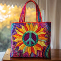 Warm Glow Sunflower Quilted Tote Bag