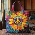 Bright Spirit Sunflower Quilted Tote Bag