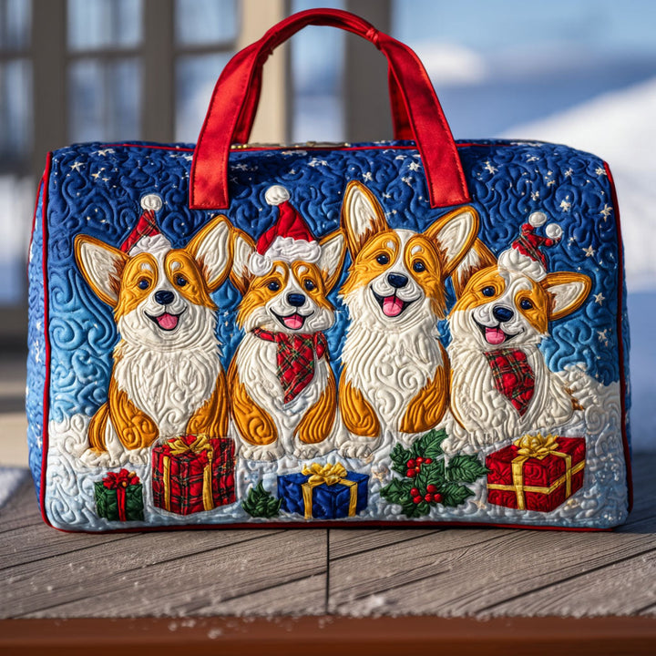 Festive Tail Wags Quilted Duffle Bag