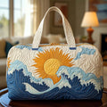 Golden Horizon Quilted Duffle Bag