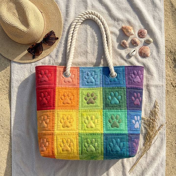 Beach Bag - Paw Print Patch