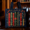 Old Books Quilted Tote Bag